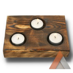 Candle Holder Concrete 1_2 Handcrafted Reclaimed Wood Candle Holders