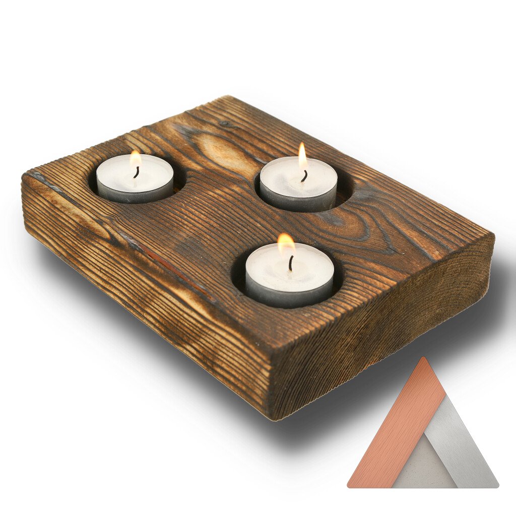 Handcrafted Reclaimed Wood Candle Holders - Image 4