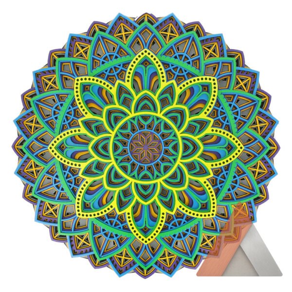 Multi-Layer 3D Wood Wall Art, Round Shape Mandala
