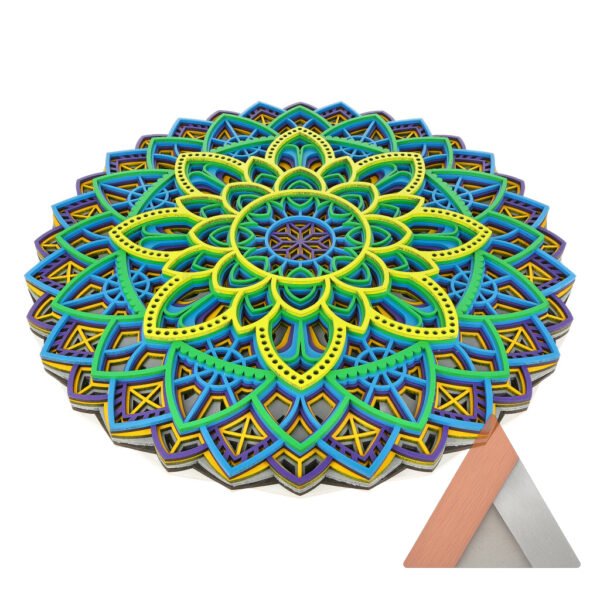 Multi-Layer 3D Wood Wall Art, Round Shape Mandala - Image 2