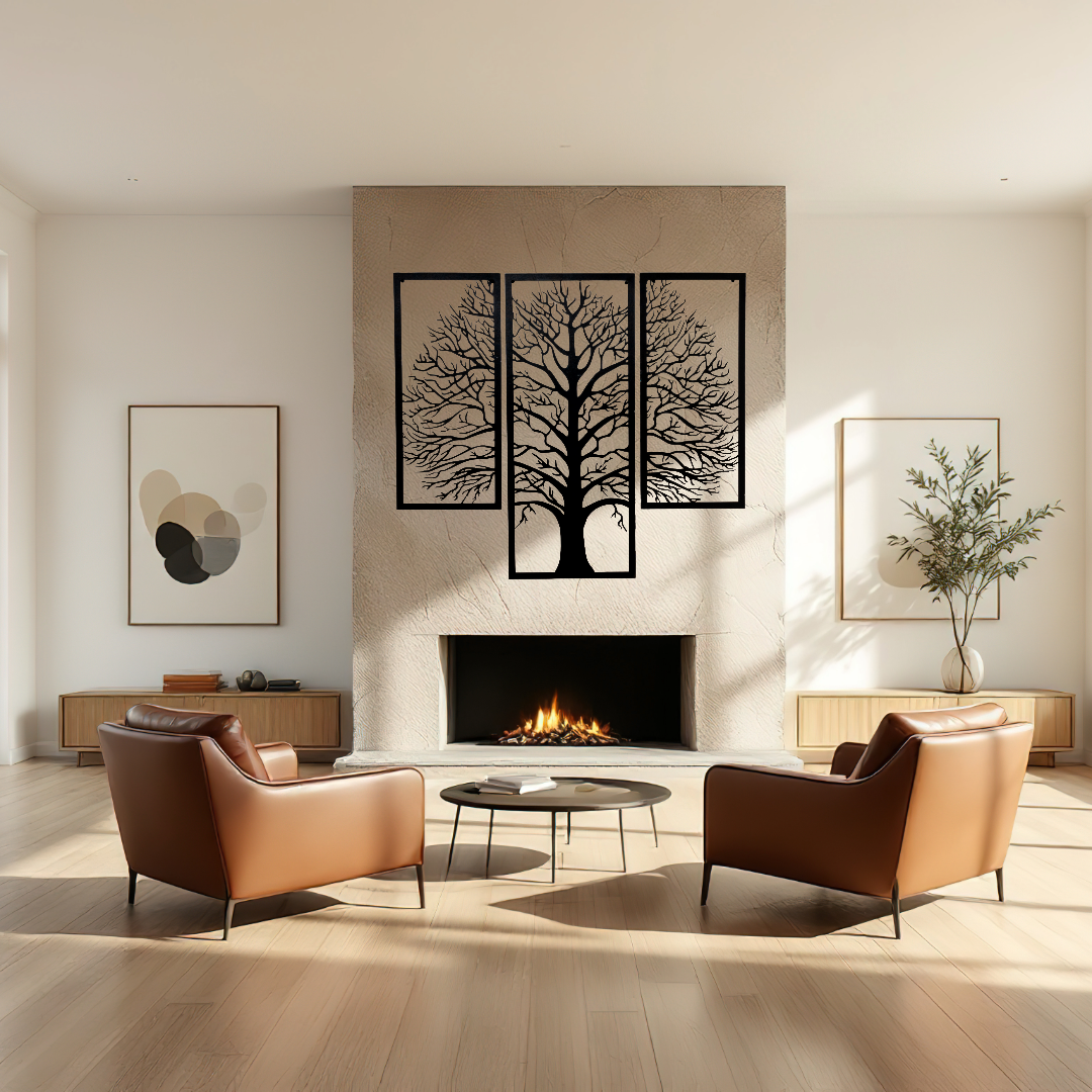 Laser Cut Tree Wall Art Panels